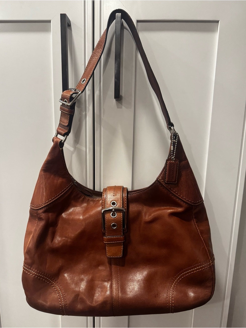 Coach Hamilton Soho Hobo Shoulder Bag Leather F-12601 Brown